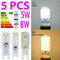 5 Pieces G9 LED Halogen Bulbs