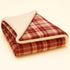 Plaid Sherpa Fleece Blanket | Reversible Sofa & Bed Throw