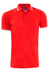 Mens Plain Pique Tipping Collar T Shirt - 4 Pack
