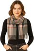Women’s Checked Winter Scarf – Soft Tartan Blanket Wrap with Tassels