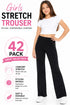 42 Pack Girls High Waisted Flare Trousers - 95p Per Unit