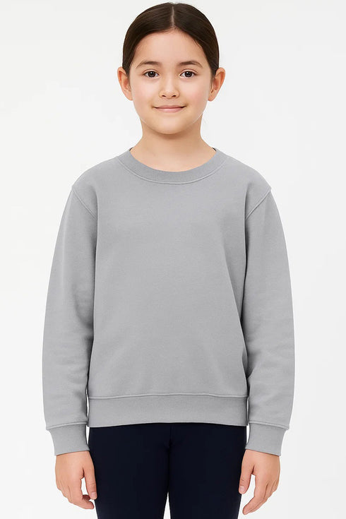 Kids Plain Crew Neck Sweatshirt