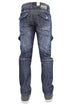 Mens Crosshatch Heavy Duty Cargo Combat Jeans