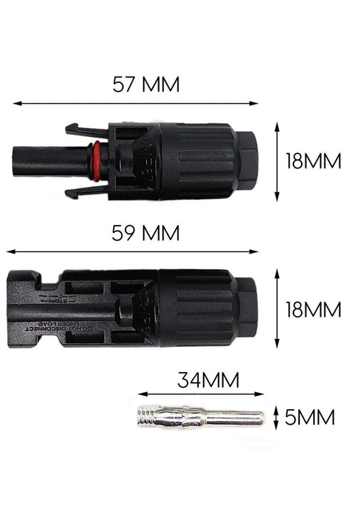 10 Pack Solar Panel Cable Connectors
