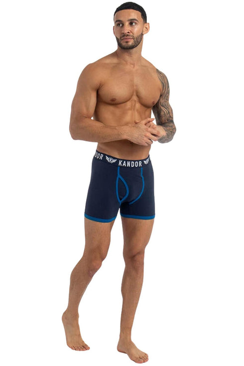 5 Pack Kandor Men’s Boxer Briefs Multipack – Cotton Stretch Underwear with Modern Prints & Solid Colors