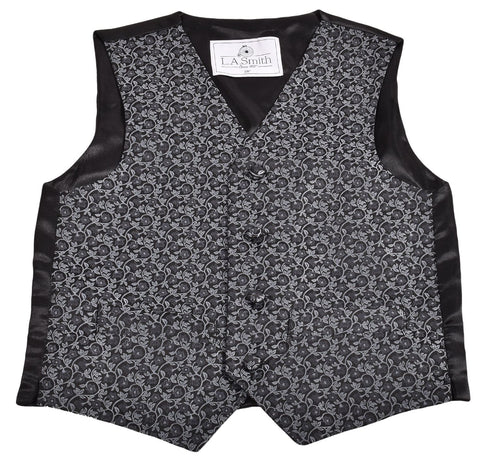 Kids Patterned V Neck Waistcoat