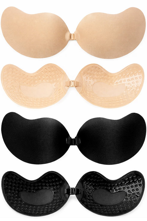 2 Pack Strapless Stick-On Bra – Backless Push Up Invisible Bra