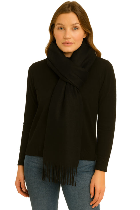 Unisex Knit Wool Blend Muffler – Lightweight Autumn & Winter Scarf