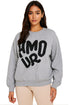Womens Oversized Printed Sweatshirt – Baggy Comfort Fit, Front Print, Long Sleeve Jumper