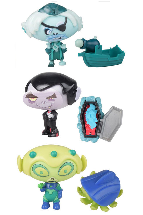 Mega Headz Collectible Monster Toy Sets – 2 Pack & 3 Pack Hideouts Series for Kids