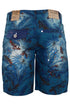 Men's Tropical Print Blue Lounge Shorts – Casual Summer Beachwear