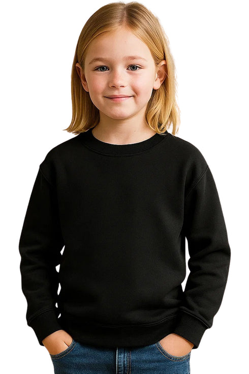 Kids Plain Crew Neck Sweatshirt