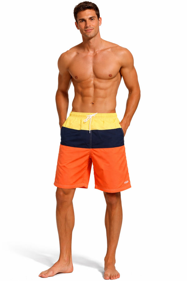 Mens Striped Swim Shorts