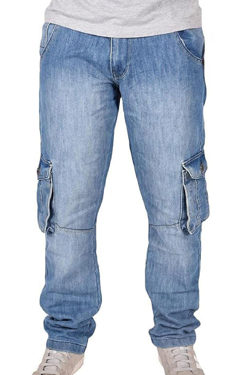 Mens Cargo Combat Denim Jeans - TF260