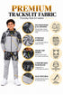 Kid's Printed Tracksuit Set, Hoodie and Joggers