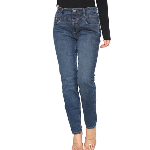 True Face Women's Chino Trousers Dark Wash