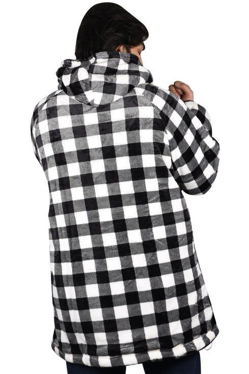 Blanket Oversized Hoodie Small Check