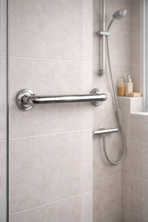 450mm Stainless Steel Bathroom Grab Rail | Wall Mounted Safety Handle