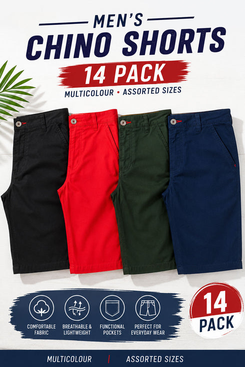 Jack South Chino Cotton Shorts Multi Packs & Colours - From £2.50 Per Unit