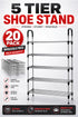 20 Pack Bulk 5-Tier Stainless Steel Shoe Storage Rack - From £3.99 Per Unit