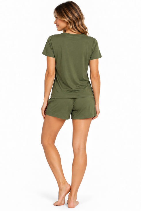 Women's Short Sleeve Stretch Co-Ord Set