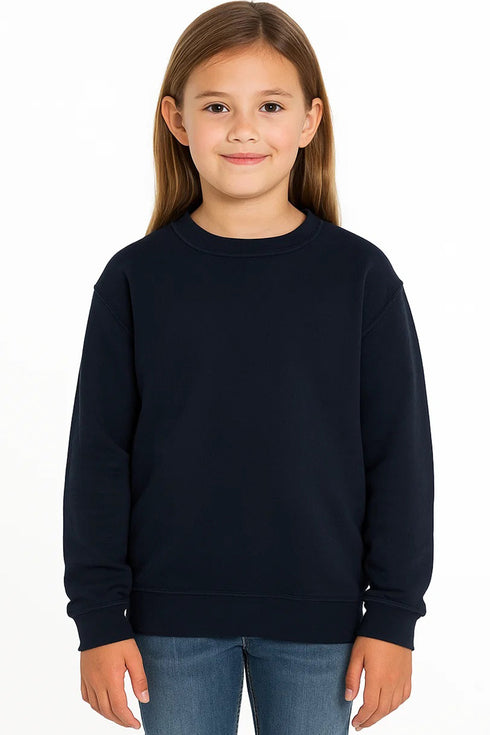 Kids Plain Crew Neck Sweatshirt