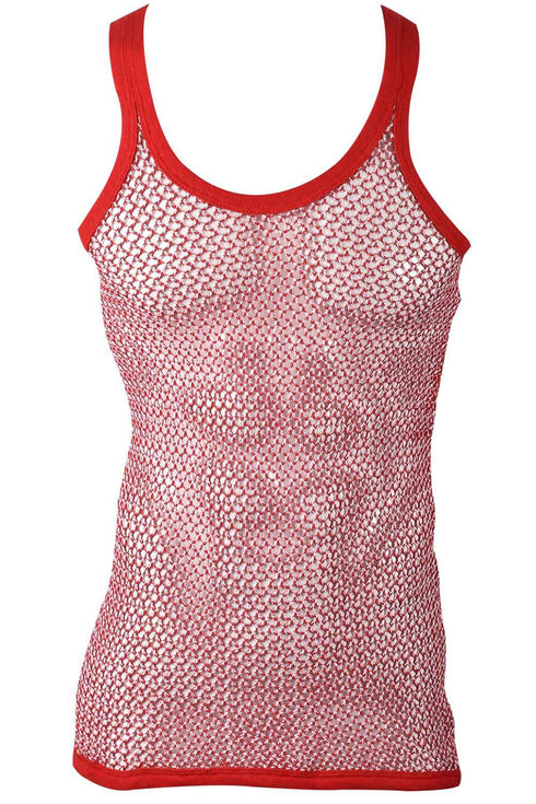 Mens Cotton String Vest - XL