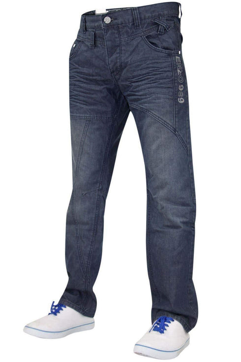 16 Pack Enzo Men’s Jeans Wholesale Mixed Colours & Sizes - From £9.37 Per Unit