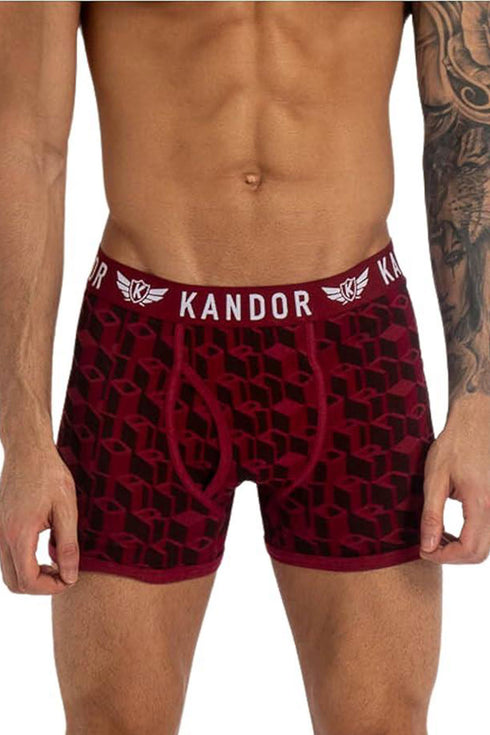 5 Pack Kandor Men’s Boxer Briefs Multipack – Cotton Stretch Underwear with Modern Prints & Solid Colors