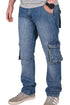 Mens Cargo Combat Denim Jeans - TF260