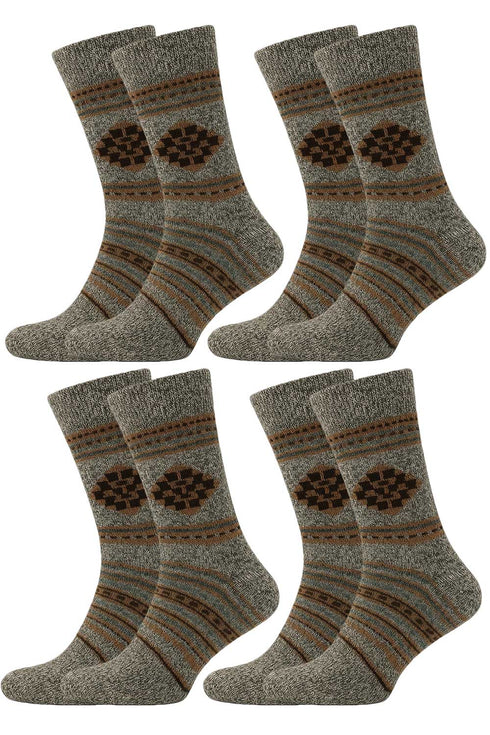 Men's Warm Wool Thermal Socks – Thick, Cozy Winter Socks for Cold Weather
