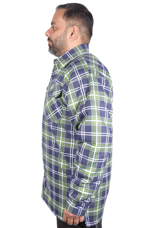 Mens Sherpa Fur Lined Collar Shirt