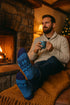 Men Calf Length Lite Fairisle Socks - 406B