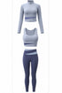 3 Piece Women’s Active-wear Set with Jacket, Sports Bra & Leggings