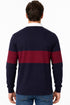 Men’s Long Sleeve Single Striped Rugby Polo Shirt