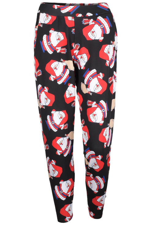 Womens Christmas Santa Print Pajama