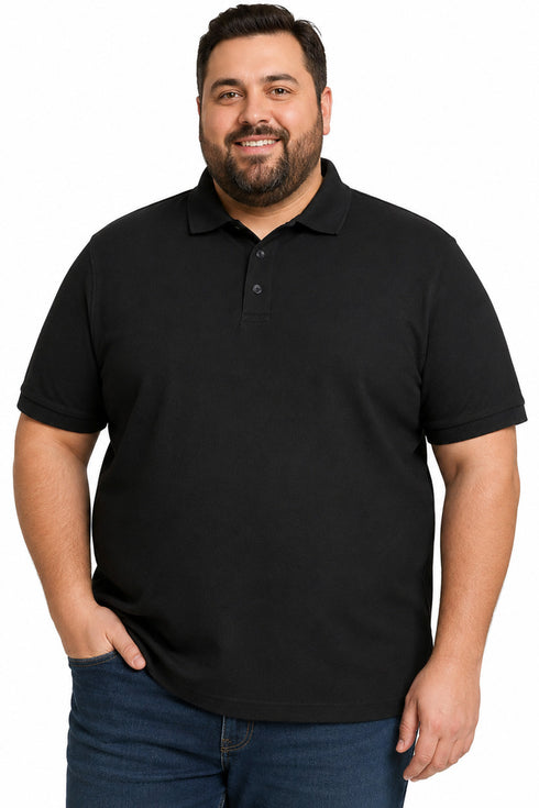 Men’s Plus Size Plain Polo Shirts - 3XL to 6XL
