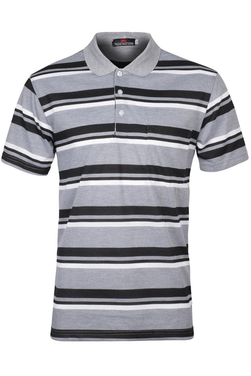 Mens Striped Polo Collar Shirts
