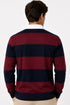 Men’s Long Sleeve Striped Rugby Shirt – 100% Cotton Polo Top.