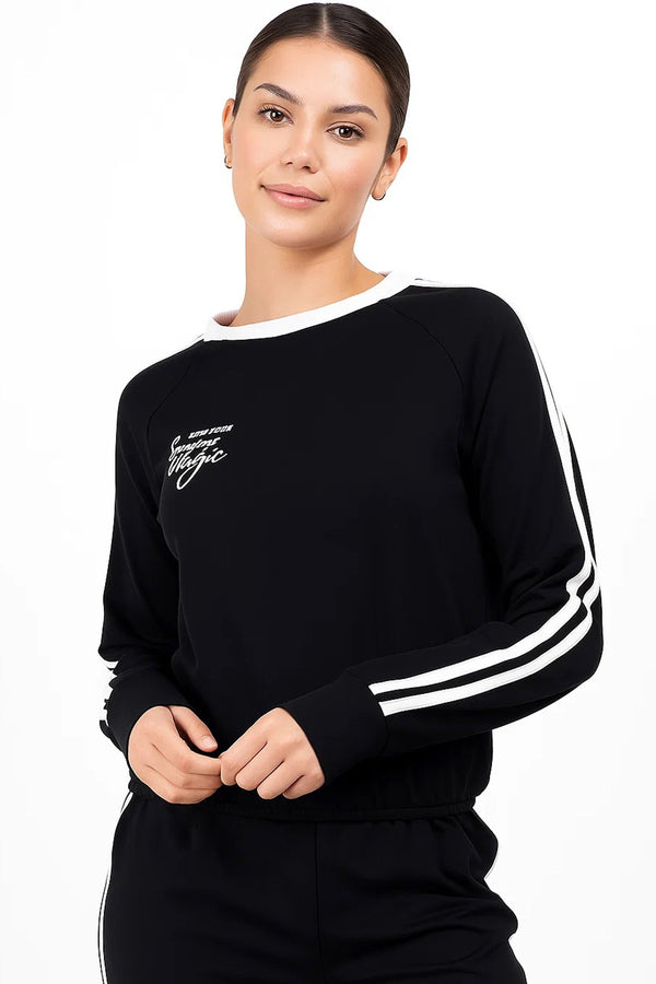 Women Crew Neck Striped Jumper
