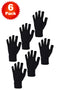 Unisex Magic Black Thermal Gloves - 1/6/12 Pairs
