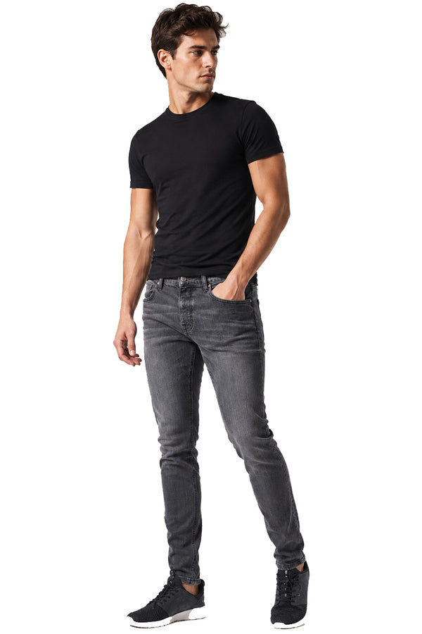 Mens Crosshatch Slim Fit Denim Jeans