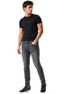 Mens Crosshatch Slim Fit Denim Jeans