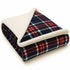 Plaid Sherpa Fleece Blanket | Reversible Sofa & Bed Throw