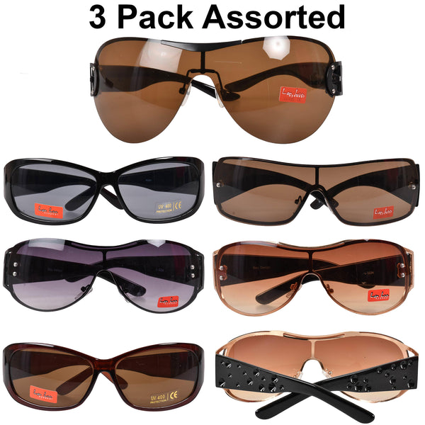 3 Pack Ladies Assorted Glasses