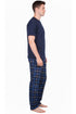 Mens Woven Lounge Polycotton T-Shirt Pajama Set
