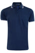 Mens Plain Pique Tipping Collar T Shirt - 4 Pack