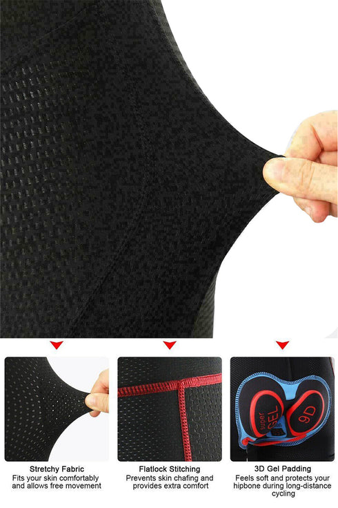 Men’s Padded Cycling Shorts with 3D Gel Cushion