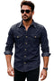Mens Cotton Denim Long Sleeve Shirt