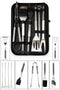 6 Piece BBQ Tool Set with Carry Case – Stainless Steel Grill Utensils